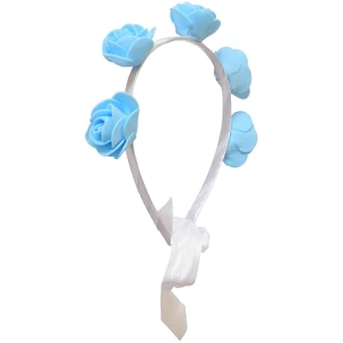 Daphne Adjustable Hair Band With Flower Design For Girl - Baby Blue - Image 2